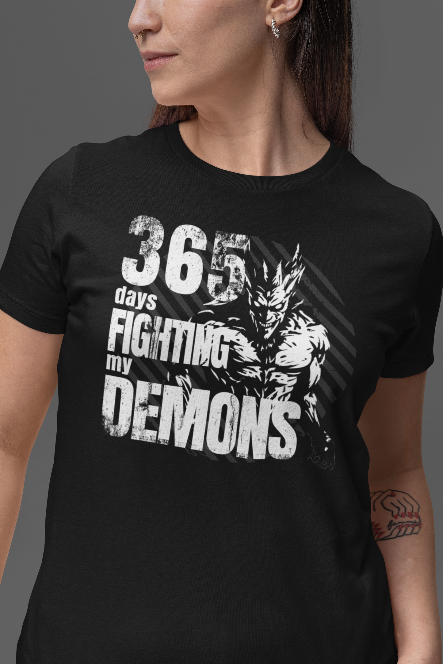 365 days fighting my Demons Short-Sleeve Unisex T-Shirt - DarkSongWear