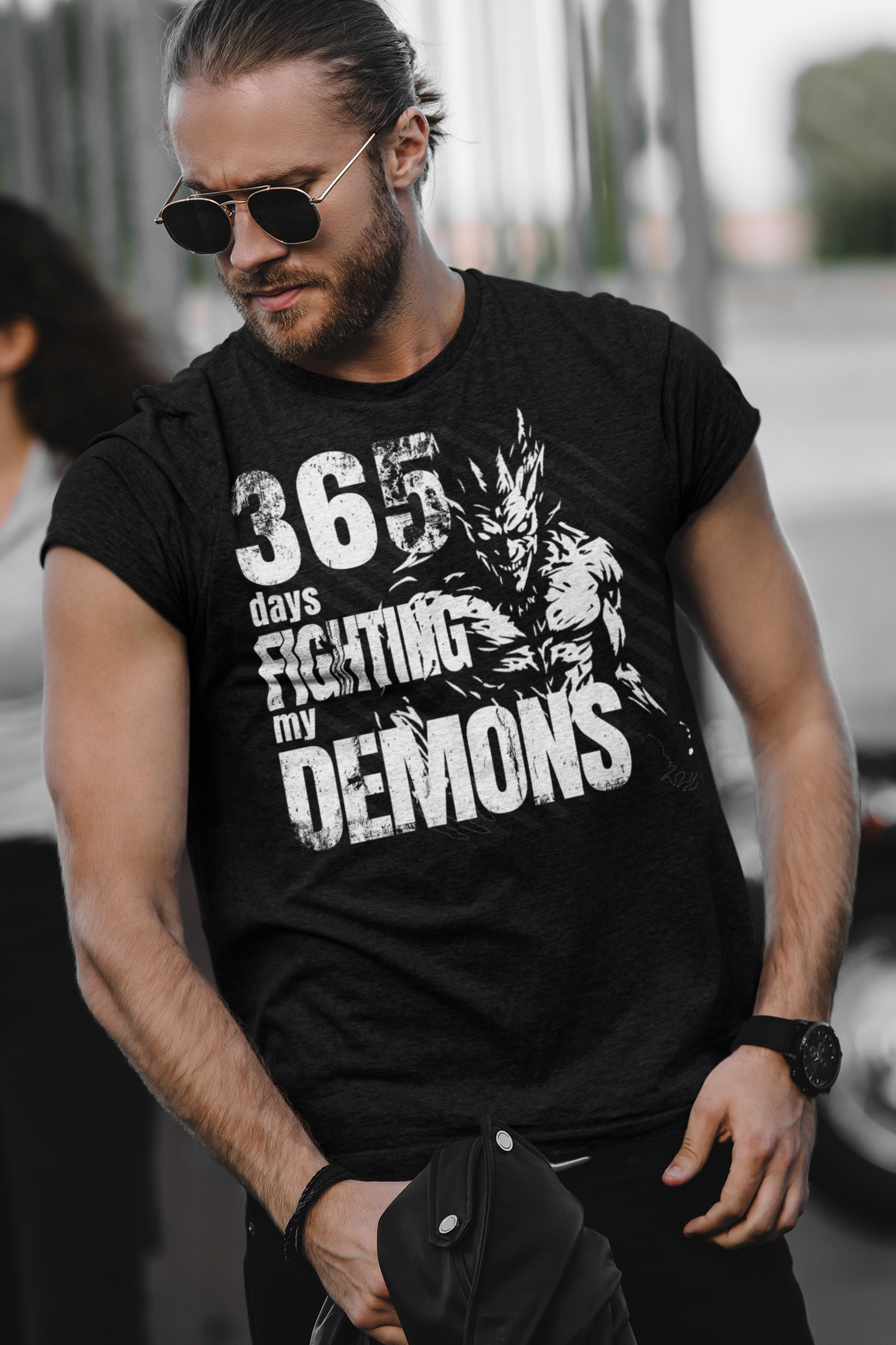 365 days fighting my Demons Short-Sleeve Unisex T-Shirt - DarkSongWear