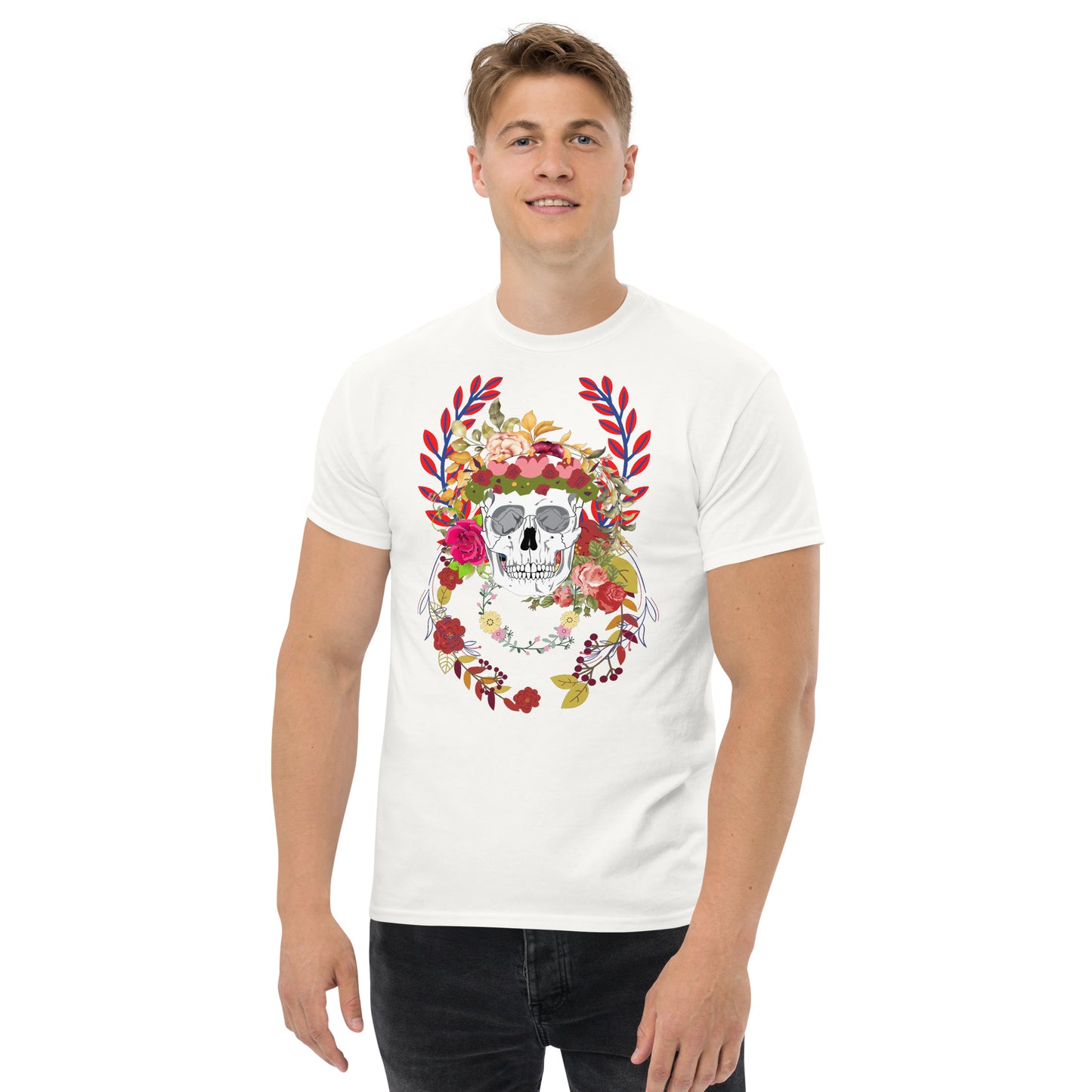 Floral Skull Men's classic tee - DarkSongWear
