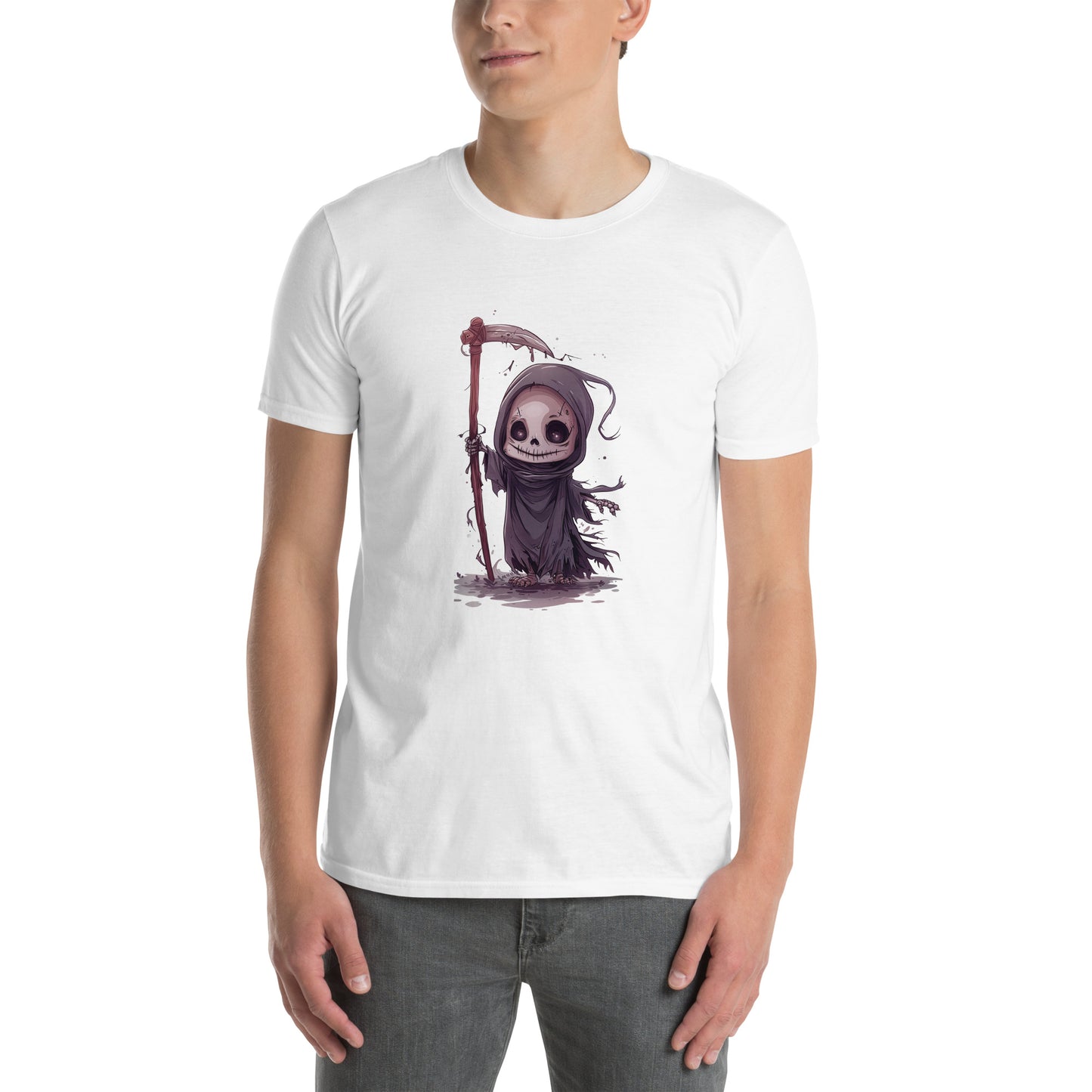 Little Cute Reapper Short-Sleeve Unisex T-Shirt - DarkSongWear