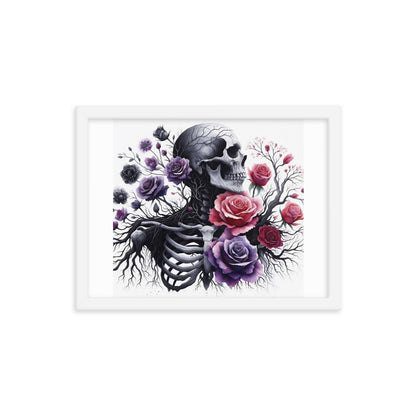 Floral Skeleton Framed poster - DarkSongWear