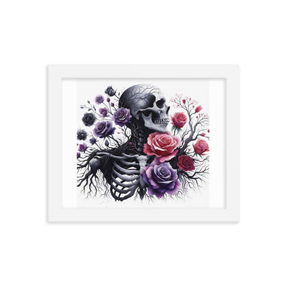 Floral Skeleton Framed poster - DarkSongWear