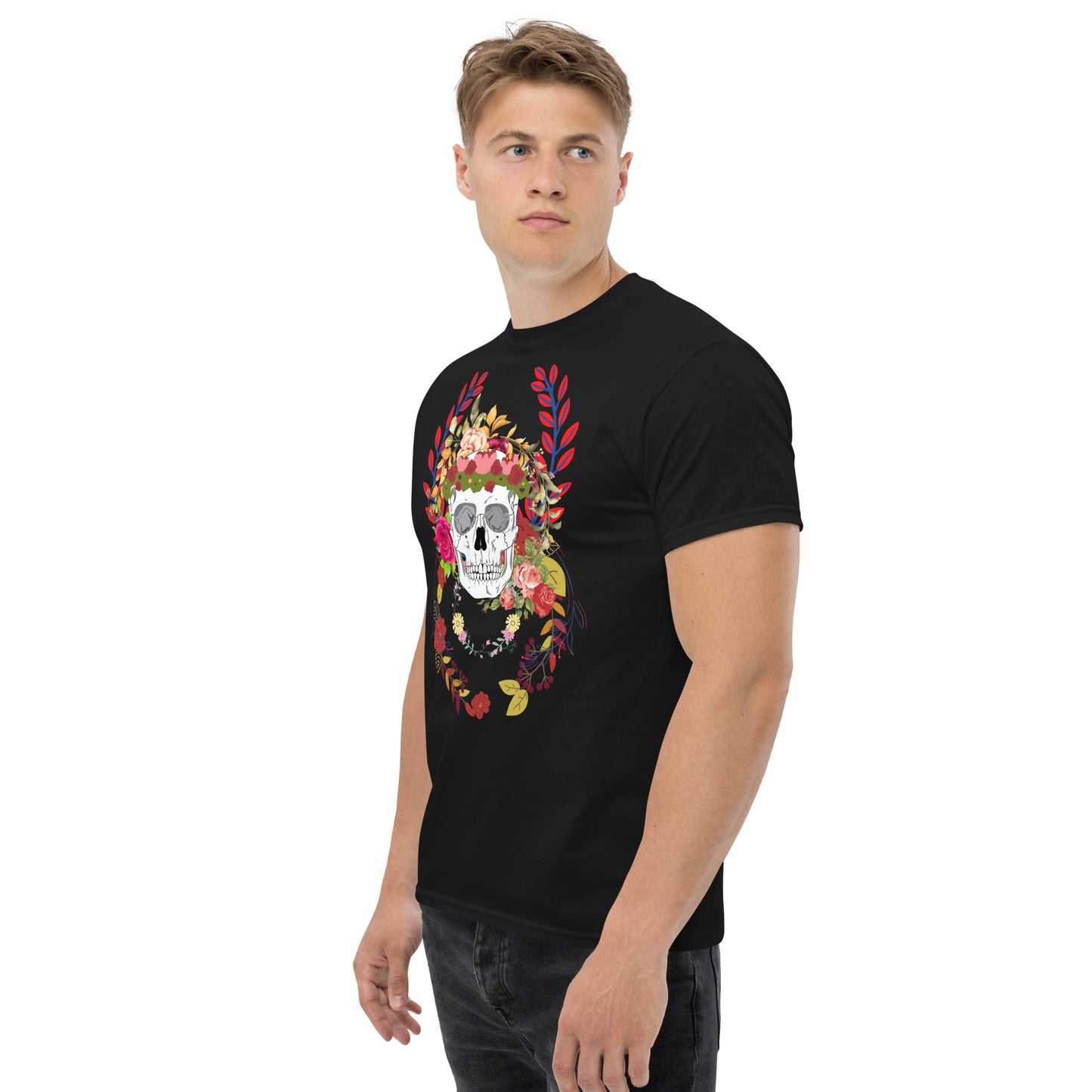 Floral Skull Men's classic tee - DarkSongWear