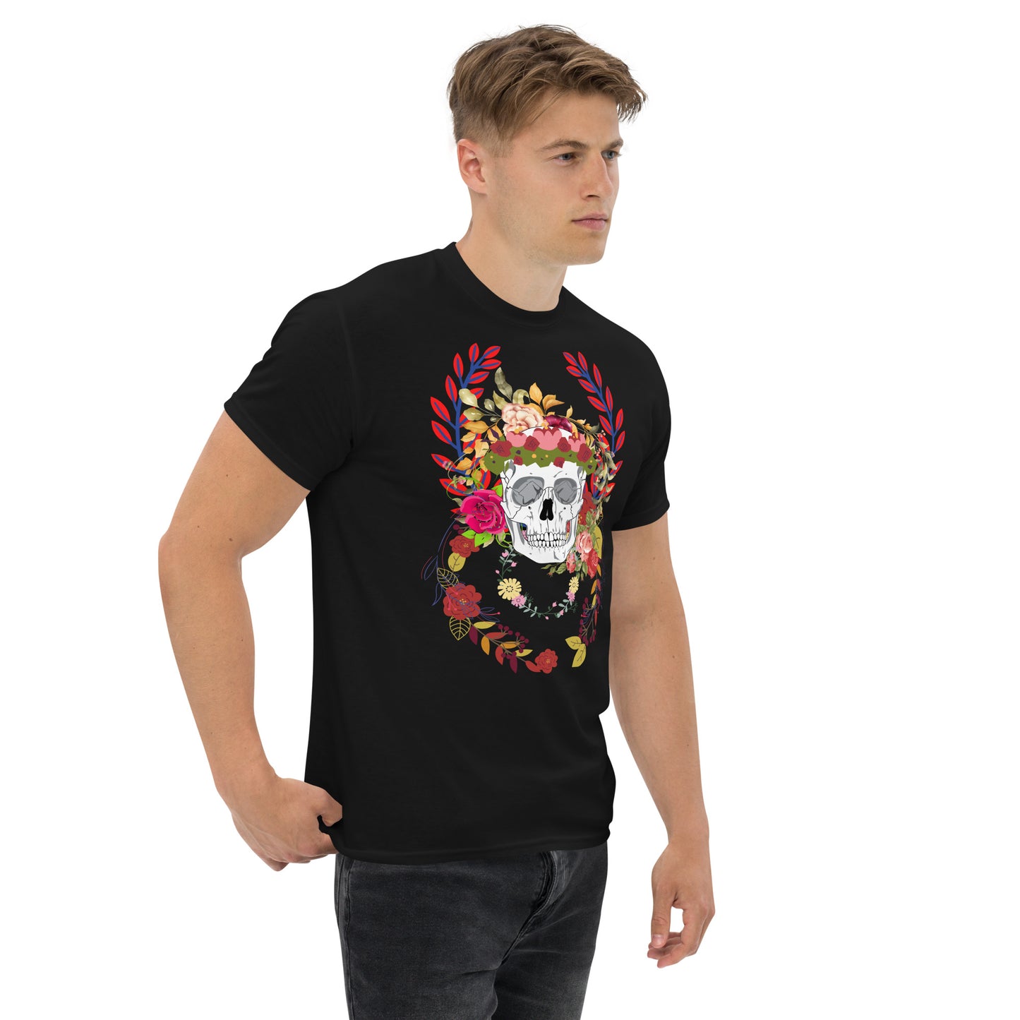 Floral Skull Men's classic tee - DarkSongWear