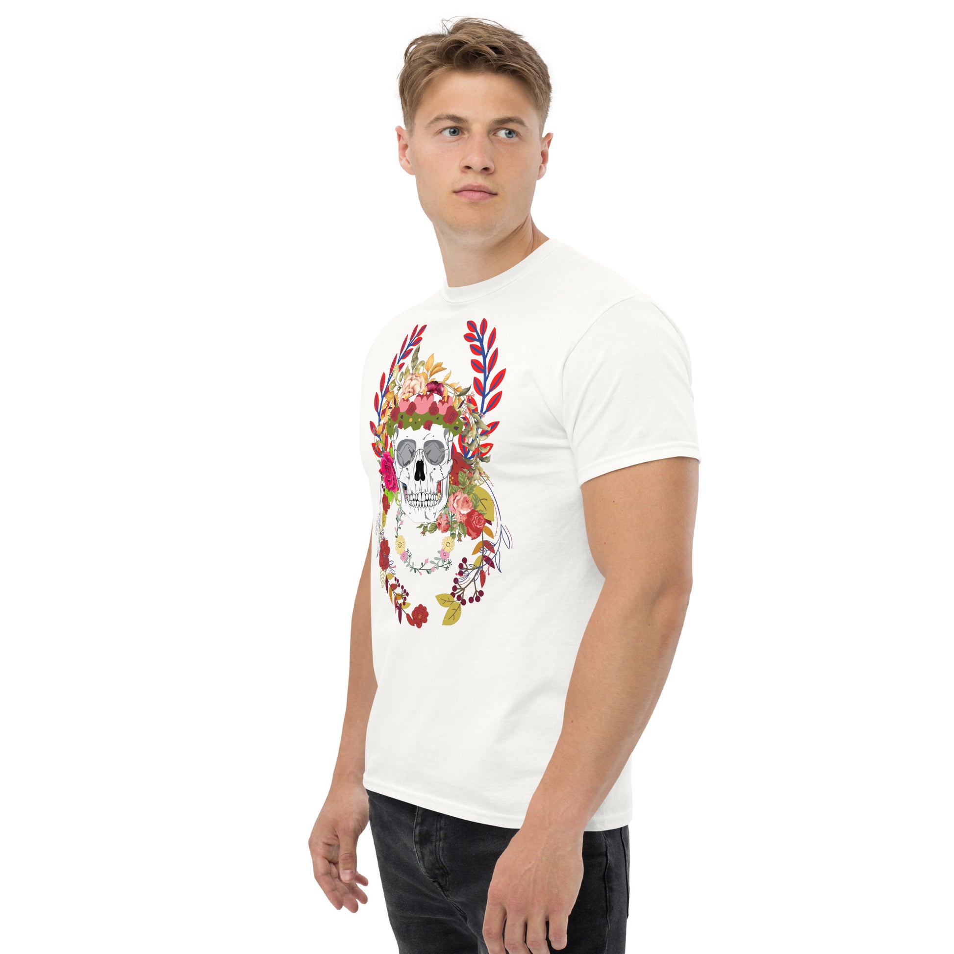 Floral Skull Men's classic tee - DarkSongWear