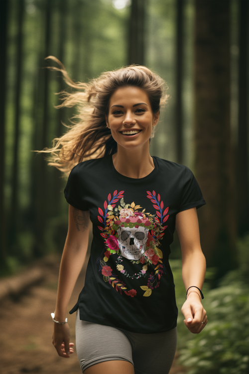 Floral Skull Men's classic tee - DarkSongWear