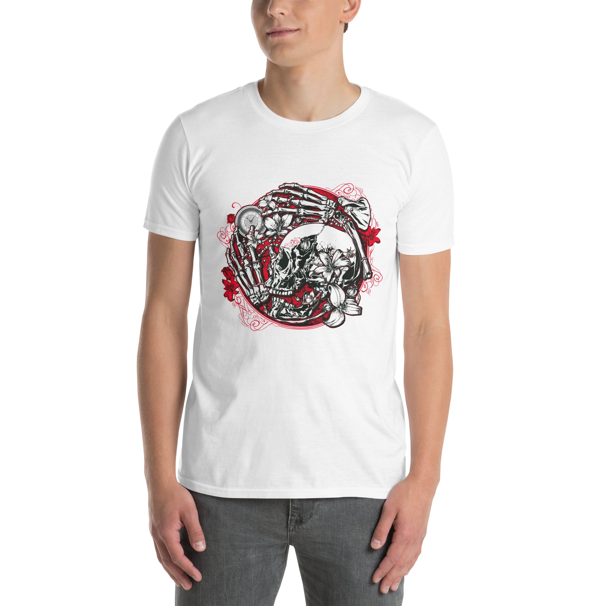 Tempus Fugit White Short-Sleeve Unisex T-Shirt - DarkSongWear
