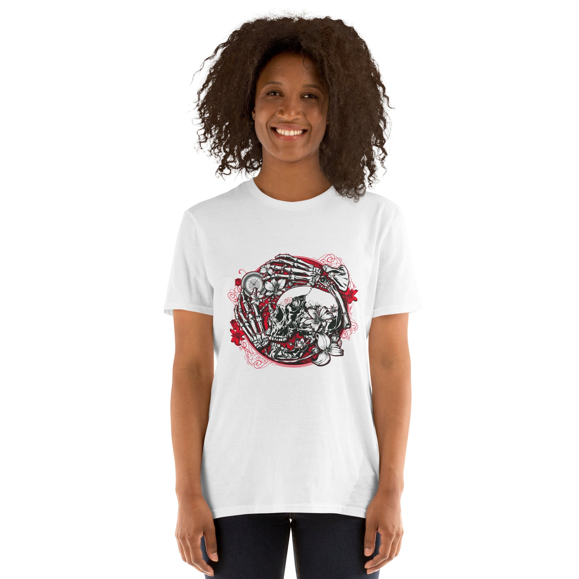 Tempus Fugit White Short-Sleeve Unisex T-Shirt - DarkSongWear