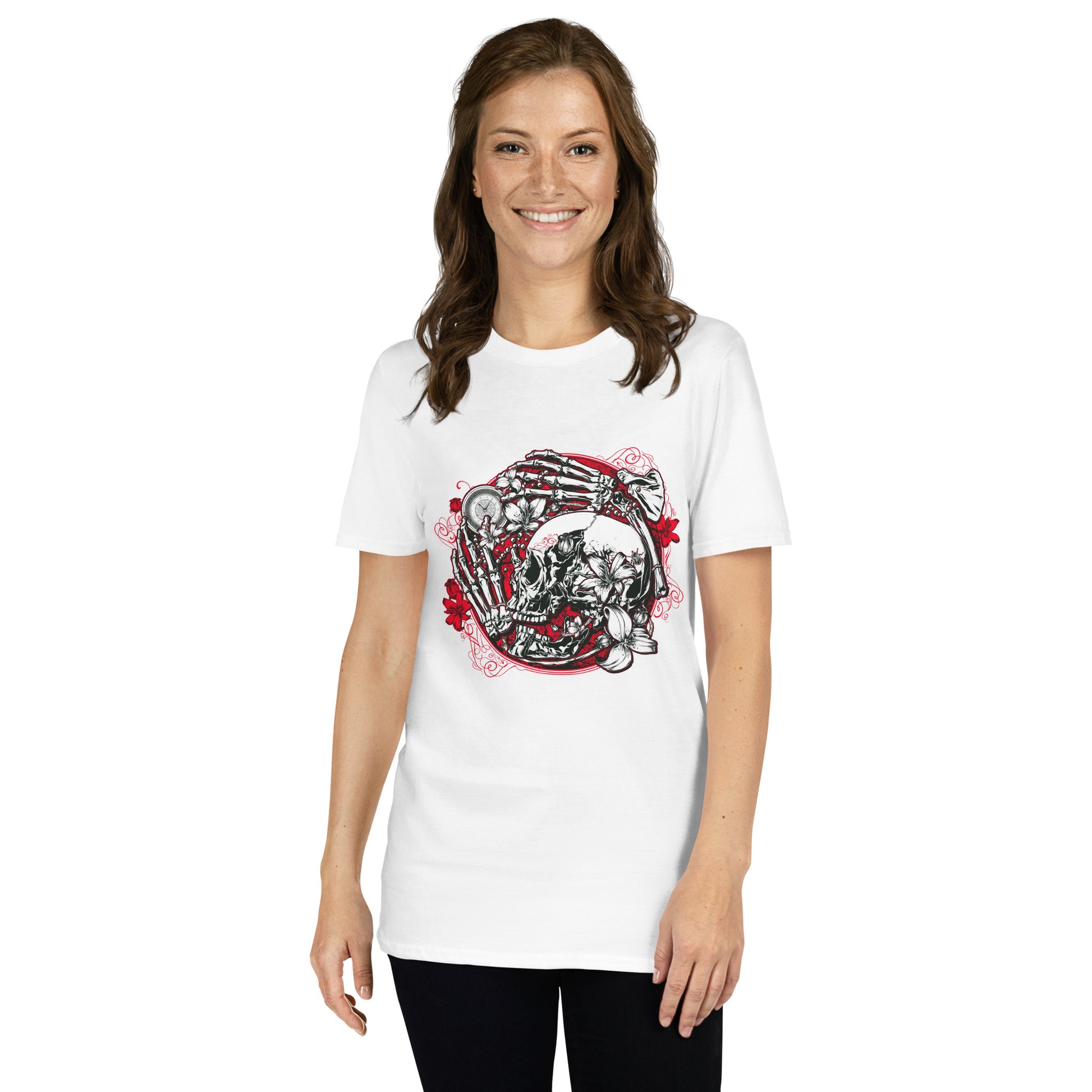Tempus Fugit White Short-Sleeve Unisex T-Shirt - DarkSongWear