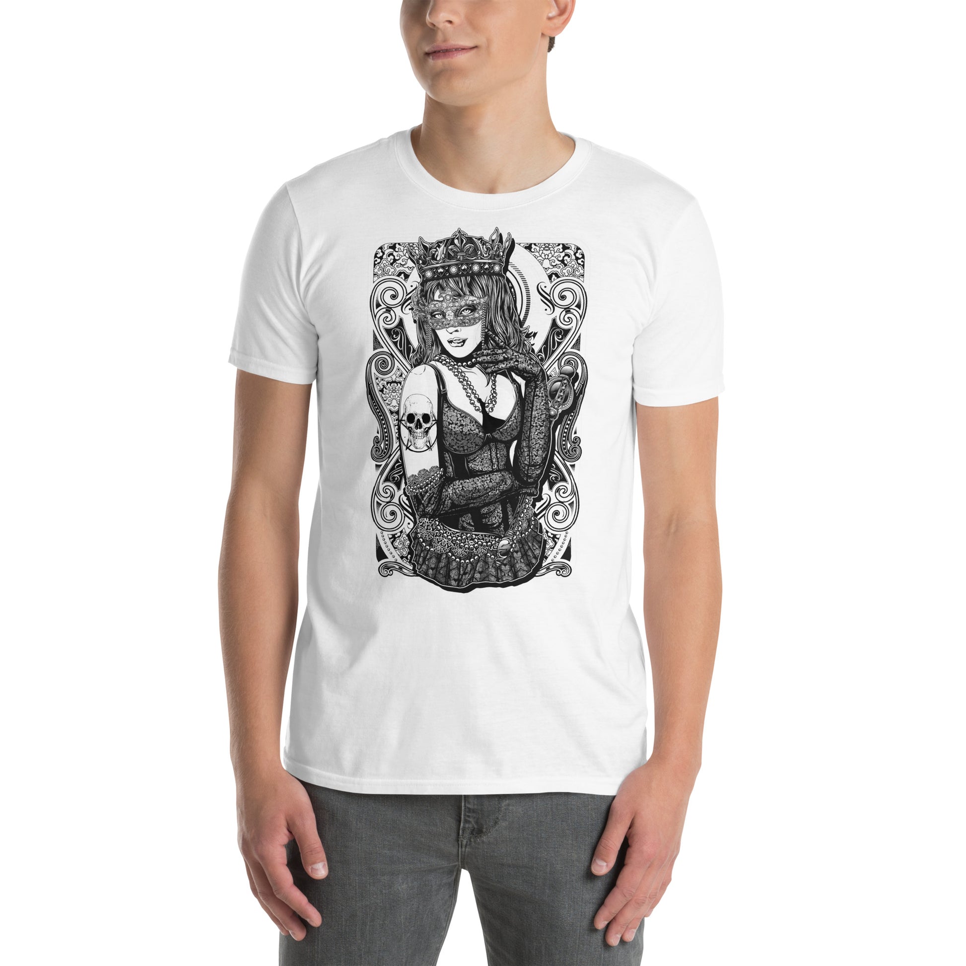 Queen of Death White Short-Sleeve Unisex T-Shirt - DarkSongWear