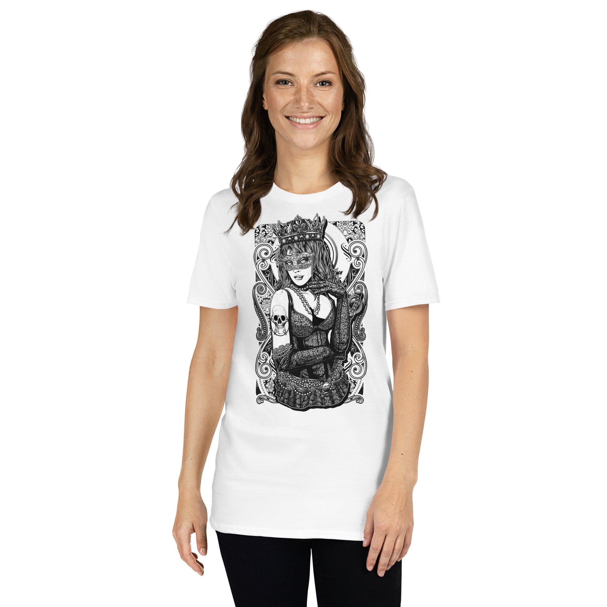 Queen of Death White Short-Sleeve Unisex T-Shirt - DarkSongWear