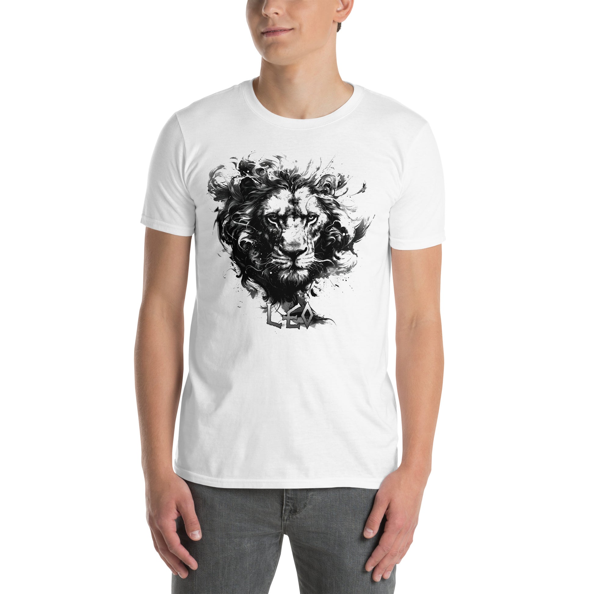 The Zodiac Collection: LEO White Short-Sleeve Unisex T-Shirt - DarkSongWear