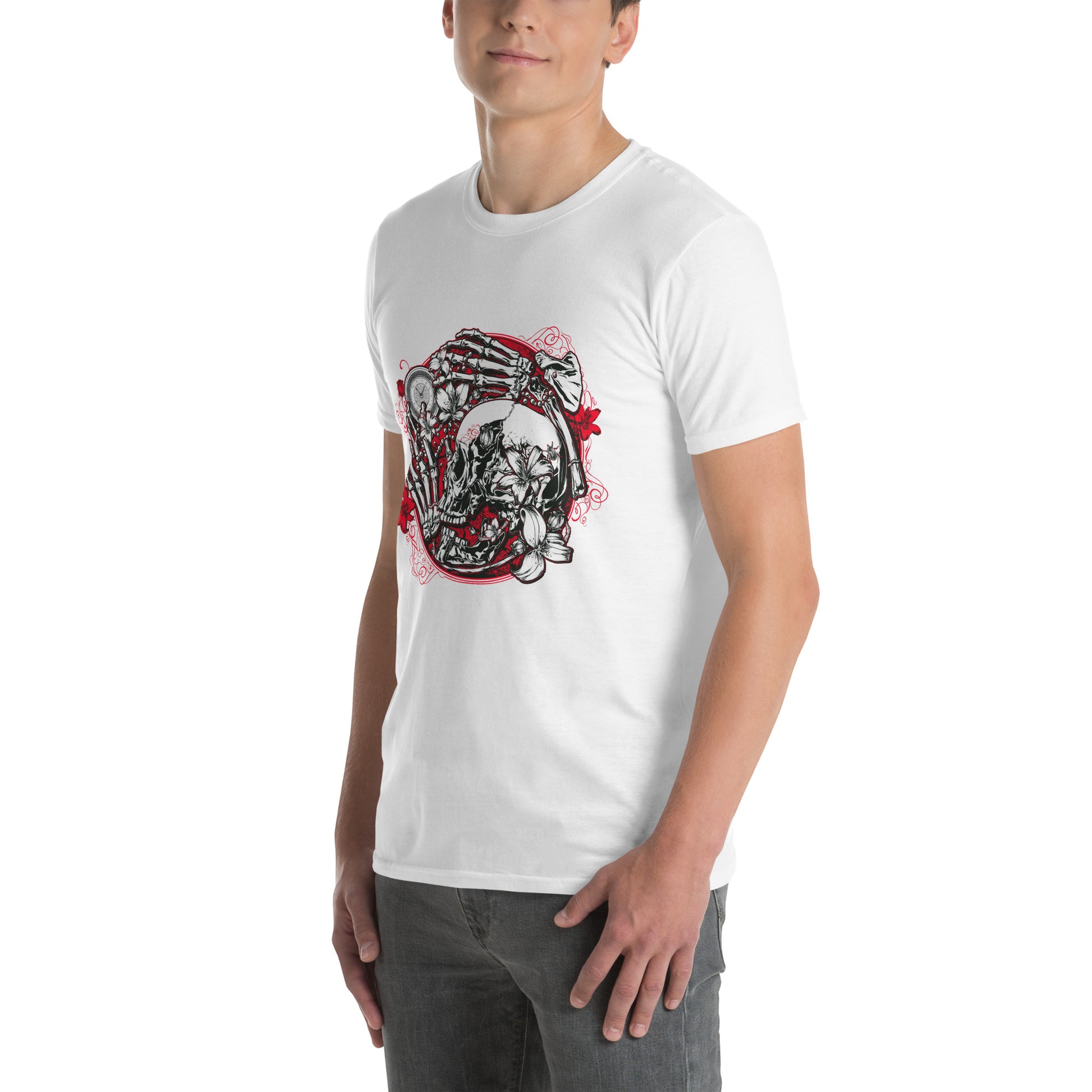 Tempus Fugit White Short-Sleeve Unisex T-Shirt - DarkSongWear