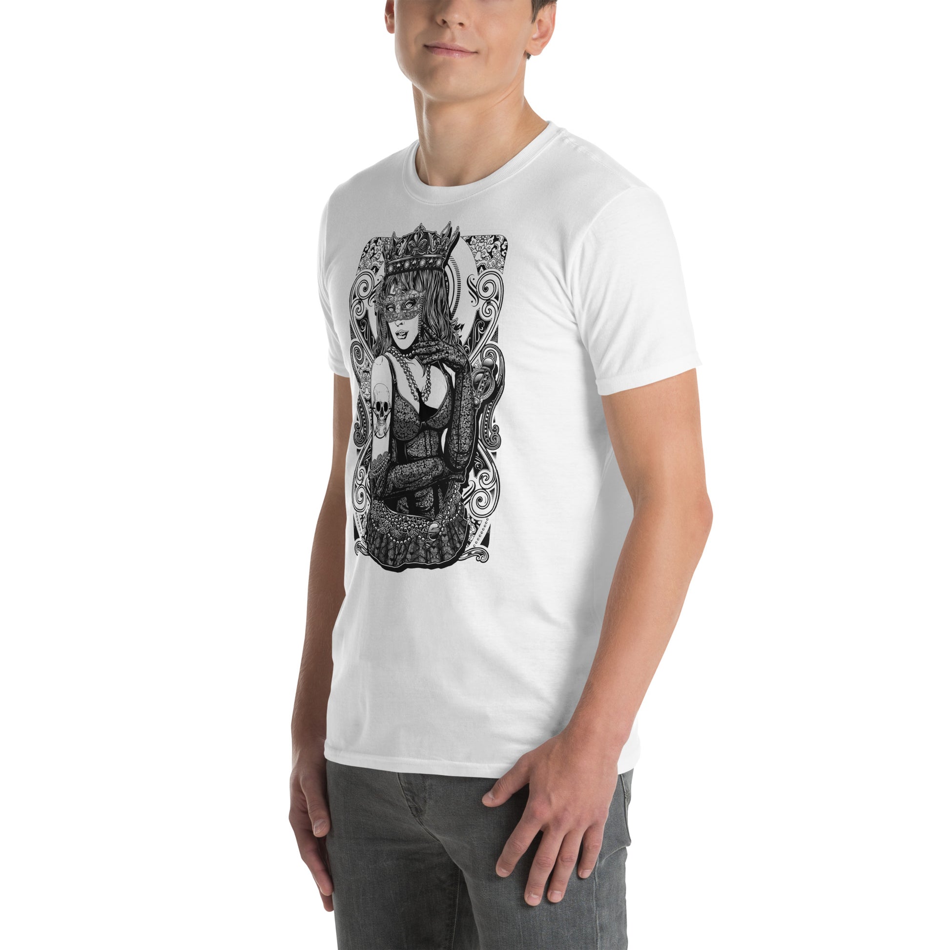 Queen of Death White Short-Sleeve Unisex T-Shirt - DarkSongWear
