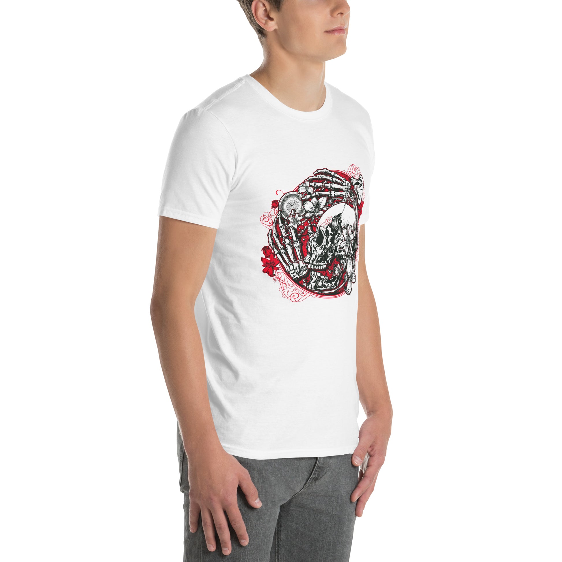 Tempus Fugit White Short-Sleeve Unisex T-Shirt - DarkSongWear