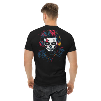 Neon Man with Headphones Camiseta clásica unisex