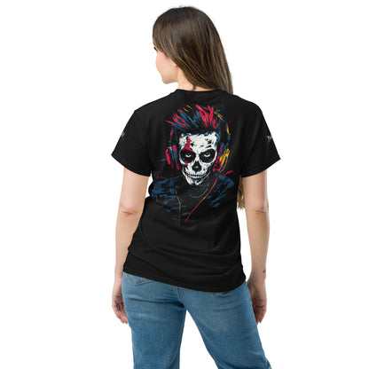 Neon Man with Headphones Camiseta clásica unisex