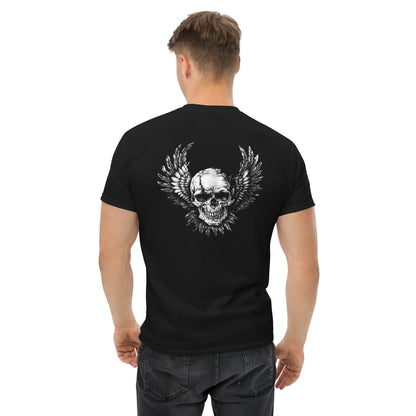 Gothic Bird Winged Skull Camiseta clásica unisex