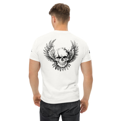 Gothic Bird Winged Skull Camiseta clásica unisex