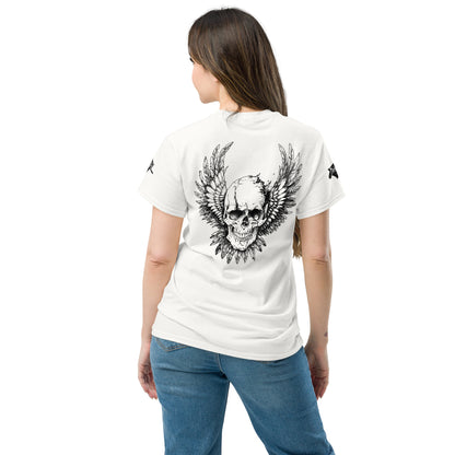 Gothic Bird Winged Skull Camiseta clásica unisex