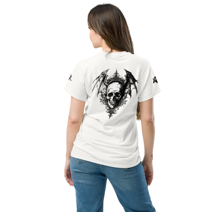 Gothic Bat Winged Skull Camiseta clásica unisex